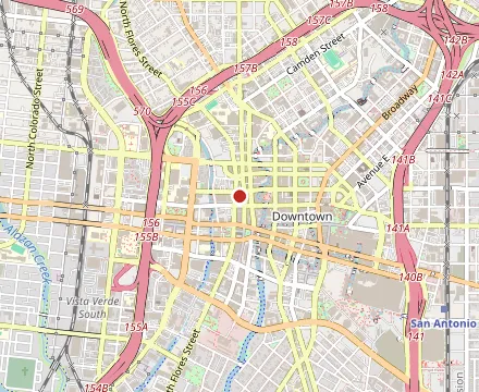 Map showing Pinkerton's Barbecue
