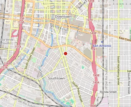 Map showing La Frite Belgian Bistro