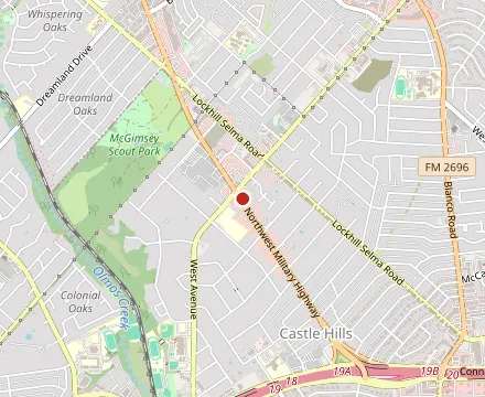 Map showing Clementine San Antonio