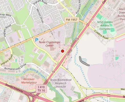 Map showing The Shack