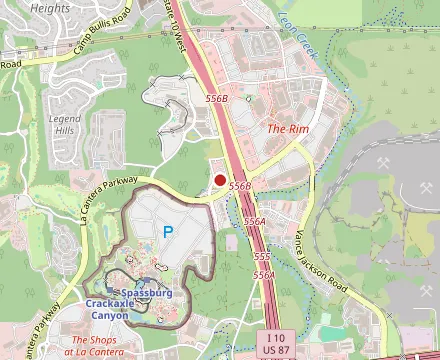Map showing J. Alexander’s San Antonio La Cantera