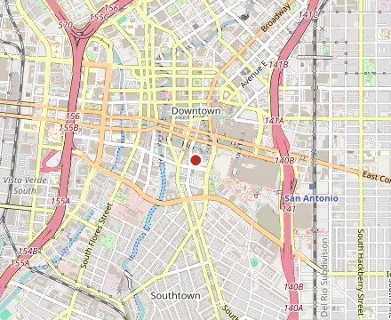 Map showing La Villita Cafe
